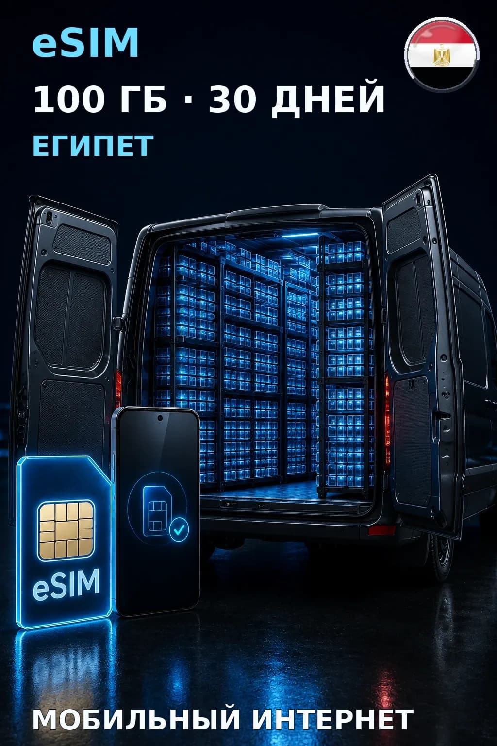 eSIM Египет — 100 ГБ, 30 дней — интернет