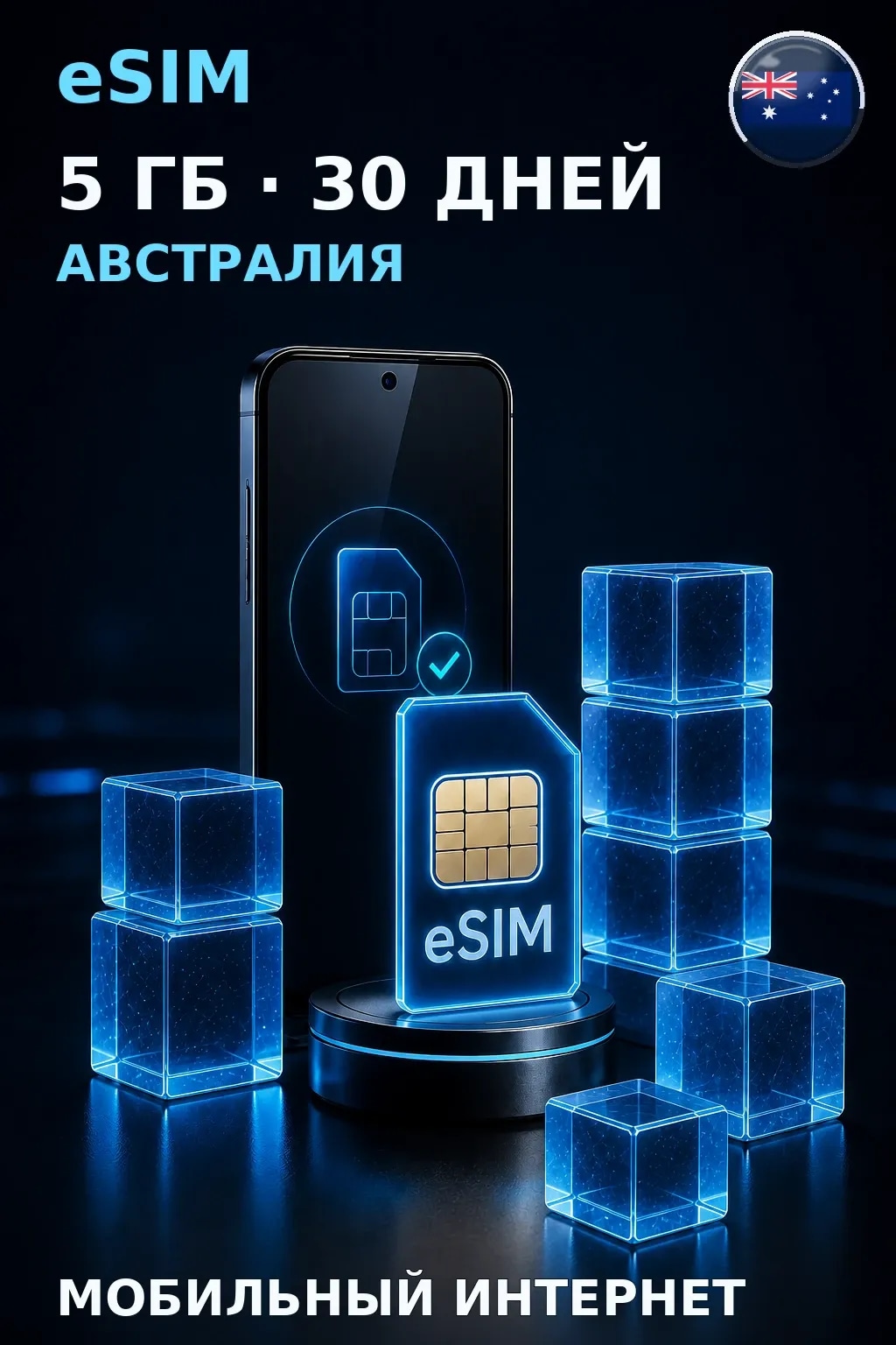 eSIM Австралия — 5 ГБ, 30 дней — интернет